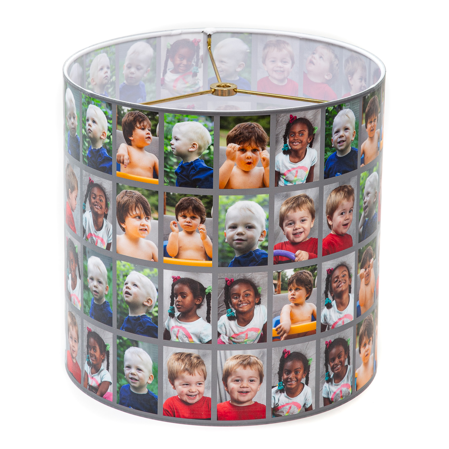 154: Our four grandchildren -- Photo on Lamp shade by David Elmore