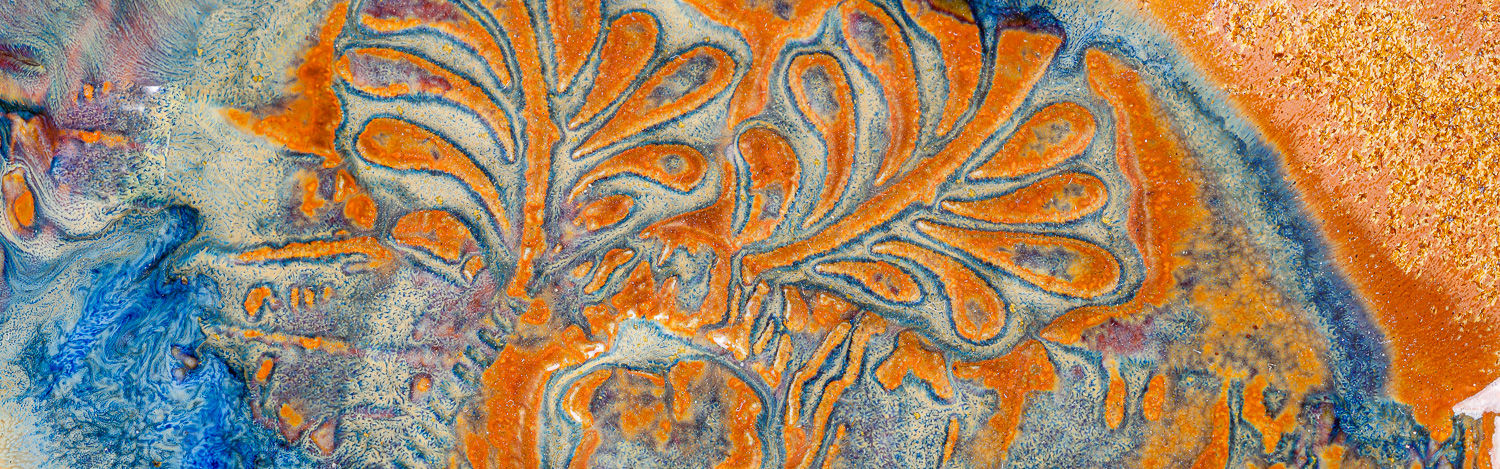 163: A photo of Scott Frankenberger reduction fired pottery -- Photo on Lamp shade by David Elmore