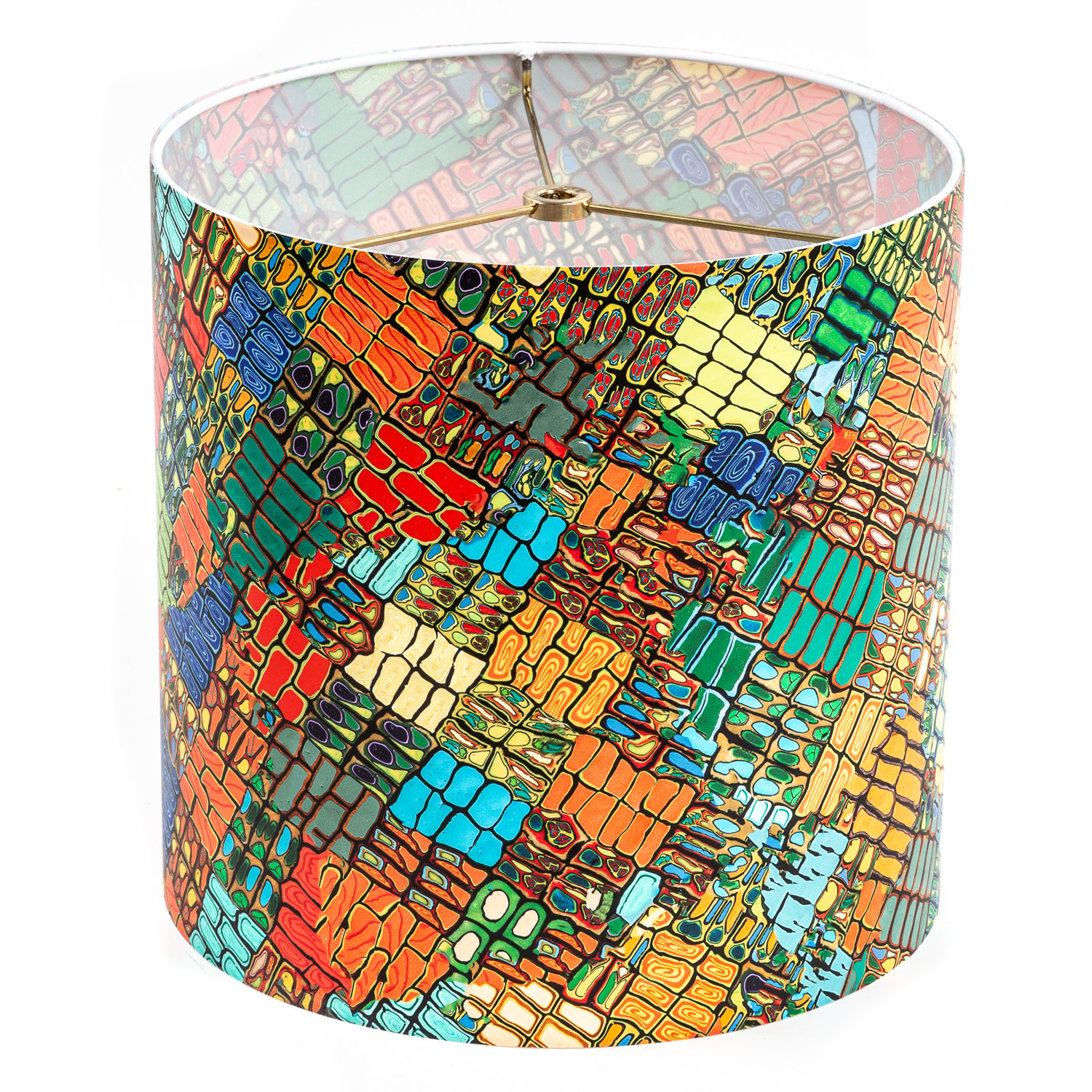 119: Polymer clay graphic image -- Photo on Lamp shade by David Elmore